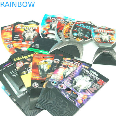 थोक पुरुष संवर्धन गोलियां पैकिंग बक्से राइनो 69 3 डी पैकेजिंग कार्ड इफेक्ट राइनोपिल कैप्सूल ब्लिस्टर पैकेजिंग सीए