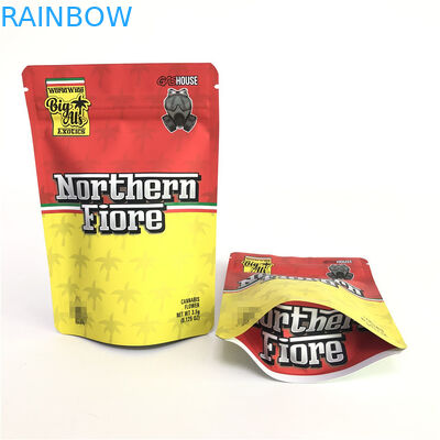 Gummy Mylar PE CMYK 180mic हर्बल स्टैंड अप बैग ऑफसेट प्रिंटिंग