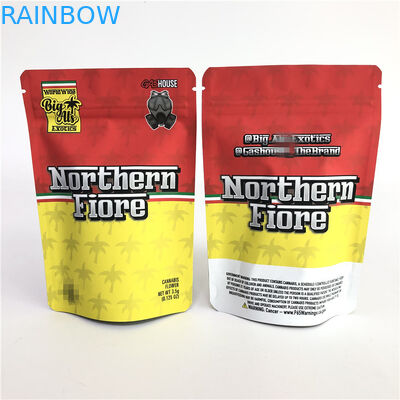 Gummy Mylar PE CMYK 180mic हर्बल स्टैंड अप बैग ऑफसेट प्रिंटिंग