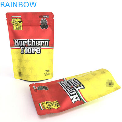 Gummy Mylar PE CMYK 180mic हर्बल स्टैंड अप बैग ऑफसेट प्रिंटिंग