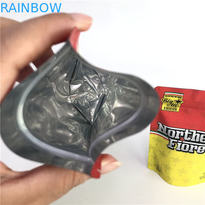 Gummy Mylar PE CMYK 180mic हर्बल स्टैंड अप बैग ऑफसेट प्रिंटिंग