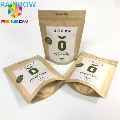 खाद्य ziplock के लिए कस्टम मुद्रित कागज पैकेजिंग बैग जिपर पाउच पेपर बैग खड़े हो जाओ