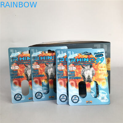 पुरुष संवर्धन गोली के लिए राइनो 99 500k डबल होल 3 डी राइनो कार्ड
