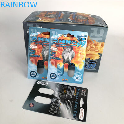 पुरुष संवर्धन गोली के लिए राइनो 99 500k डबल होल 3 डी राइनो कार्ड