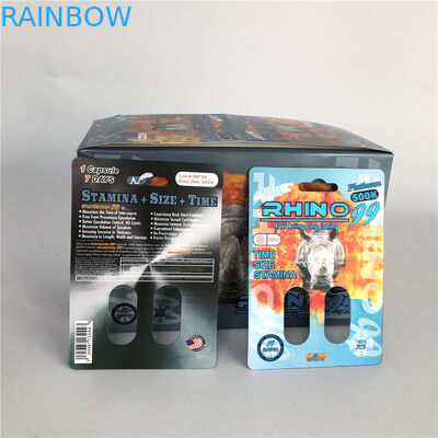 पुरुष संवर्धन गोली के लिए राइनो 99 500k डबल होल 3 डी राइनो कार्ड