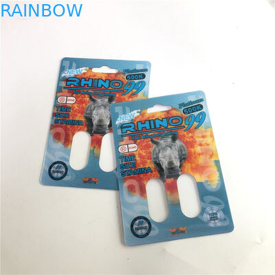 पुरुष संवर्धन गोली के लिए राइनो 99 500k डबल होल 3 डी राइनो कार्ड