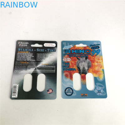 पुरुष संवर्धन गोली के लिए राइनो 99 500k डबल होल 3 डी राइनो कार्ड