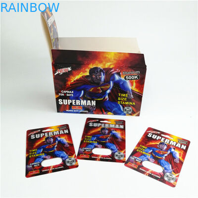 सेक्स गोली के लिए 350 ग्राम पेपरबोर्ड ग्रेव्रे प्रिंटिंग ब्लिस्टर कार्ड पैकेजिंग