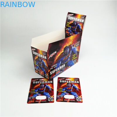 सिल्क प्रिंटिंग सीएमवाईके सेक्स पिल पैकेजिंग कार्ड 9x12 सेमी