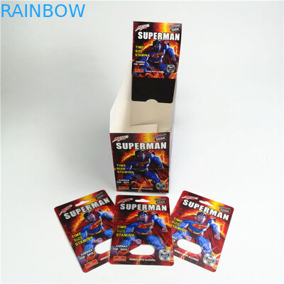 सिल्क प्रिंटिंग सीएमवाईके सेक्स पिल पैकेजिंग कार्ड 9x12 सेमी