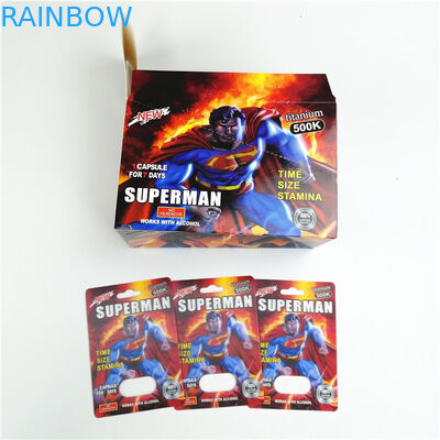 सिल्क प्रिंटिंग सीएमवाईके सेक्स पिल पैकेजिंग कार्ड 9x12 सेमी