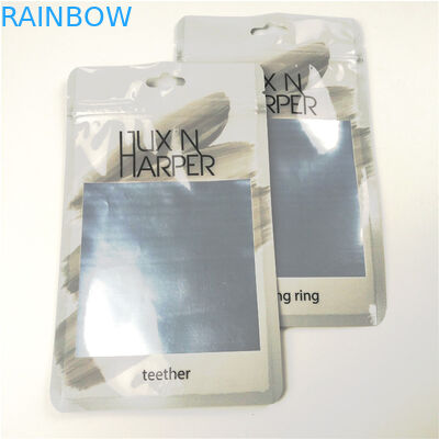 चमकदार स्पष्ट सामने दंत सोता लटका छेद प्लास्टिक बैग एल्यूमीनियम पन्नी अनुकूलित ज़िप ताला बैग पैकेजिंग है