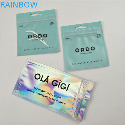 कम MOQ स्पष्ट सामने दंत सोता लटका छेद प्लास्टिक पैकेजिंग बैग एल्यूमीनियम पन्नी जिपर बैग पैकेजिंग