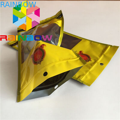 लचीला तीन साइड सील फ्लैट माइलर बैग सिगार ह्यूमिडिटी पाउच प्लास्टिक वीड फूड पाउच पैकेजिंग के माध्यम से देखें