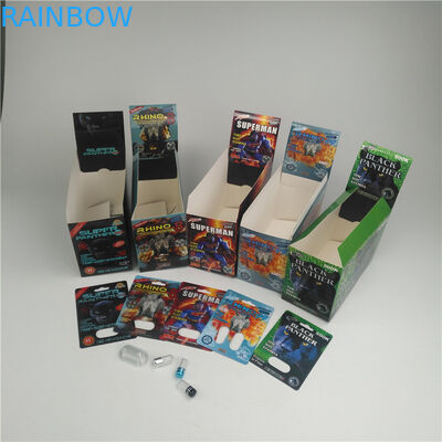 पुरुष गोलियां 500K 600k के लिए एसजीएस 200mic 3 डी ब्लिस्टर कार्ड