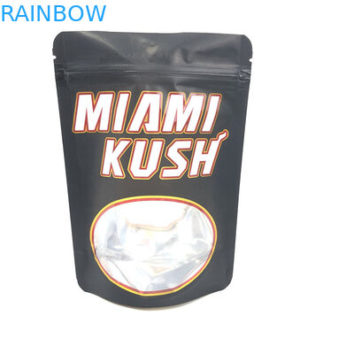 कस्टम 1/8 ऑउंस 3.5 ग्राम सीबीडी सीआर एक्जिट मायलर चाइल्डप्रूफ पन्नी पाउच पैकेजिंग गमियों के लिए