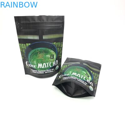 ग्रीन टी के लिए एमओपीपी रेसेलेबल स्टैंड अप पाउच 120 माइक्रोन