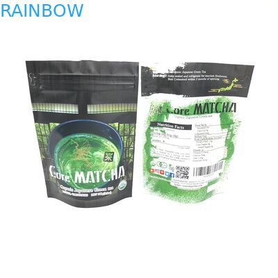 ग्रीन टी के लिए एमओपीपी रेसेलेबल स्टैंड अप पाउच 120 माइक्रोन