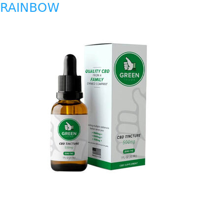 रंगीन मुद्रण CMYK 120mic ड्रॉपर बोतल पेपर बॉक्स CBD