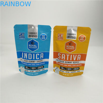 कम Moq 3.5g 7g VMPET Alunminum Foil Mylar Bag 100micron