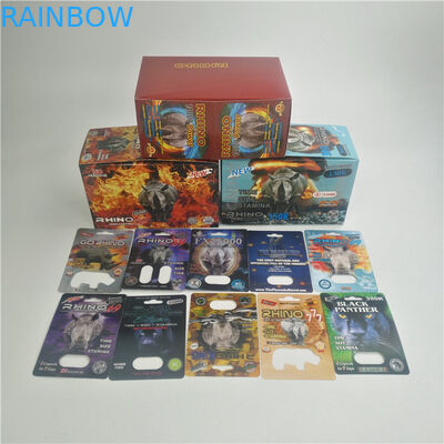 सुपर पैंथर एफडीए सेक्स पिल 3 डी राइनो ब्लिस्टर कार्ड कैप्सूल के लिए