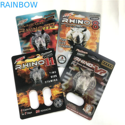 89x127 मिमी मैग्नम 24K 3 डी ब्लिस्टर कार्ड यौन वृद्धि की गोलियों के लिए