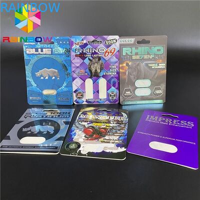 ब्लू 6K प्लांटिनम 100K 350g व्हाइटबोर्ड राइनो 3 डी कार्ड