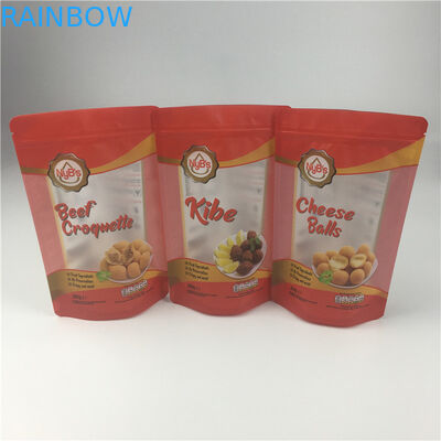 फ्रॉस्टेड विंडो 120 माइक्रोन VMPET एल्यूमीनियम पन्नी ज़िपलॉक बैग CMYK