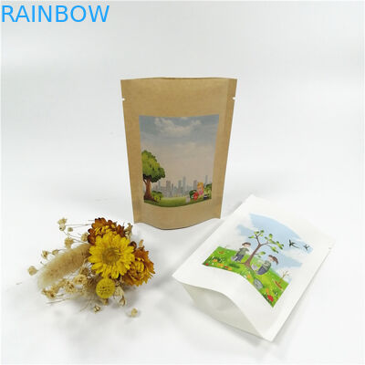 क्राफ्ट पेपर एमओपीपी वीएमपीईटी जिपलॉक बैग्स 18x26 सेमी स्टैंड अप करें