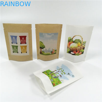 क्राफ्ट पेपर एमओपीपी वीएमपीईटी जिपलॉक बैग्स 18x26 सेमी स्टैंड अप करें