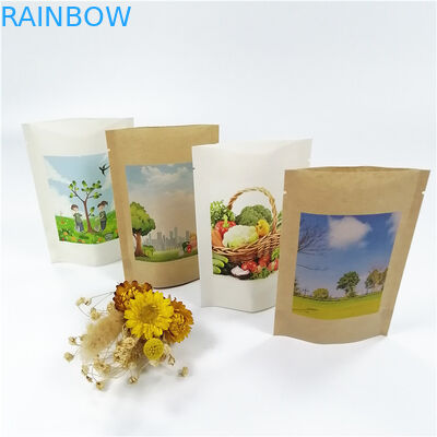 बायोडिग्रेडेबल 100मीरकोन VMPET क्राफ्ट पेपर पैकेजिंग बैग