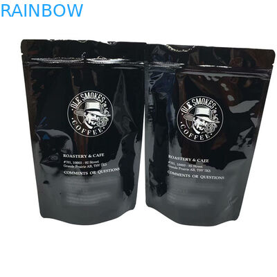 जिपलॉक टियर नॉच कॉफी बीन्स प्लास्टिक पाउच पैकेजिंग 100 ग्राम 200 ग्राम 250 ग्राम 500 ग्राम
