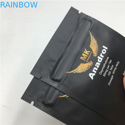 जिपर मैट स्नैक प्लास्टिक पाउच पैकेजिंग प्रिंटेड थ्री साइड सील