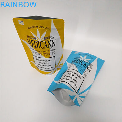 जिपर के साथ कस्टम रीसेबल चाइल्डप्रूफ माइलर डिजिटल प्रिंटेड स्टैंड अप पाउच