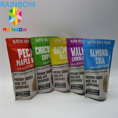 प्लास्टिक Mylar एल्युमिनियम फॉयल जिपलॉक बैग्स प्रिंटेड फूड ग्रेड