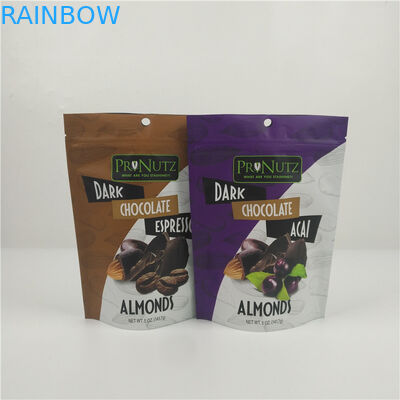 चॉकलेट बार के लिए फूड ग्रेड जिपर प्लास्टिक कस्टम प्रिंटेड पाउच