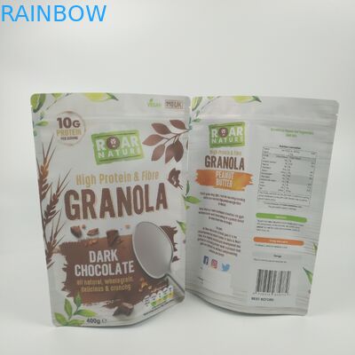 जिपलॉक स्टैंड अल्युमीनियम फॉयल रिसेबलेबल पाउच रिसाइकिलेबल फूड पैकेजिंग है