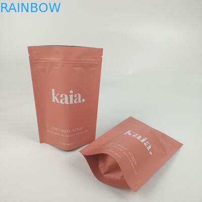 कॉस्मेटिक प्लास्टिक स्टैंड अप जिपर बैरियर बैग मैट समाप्त होने योग्य है