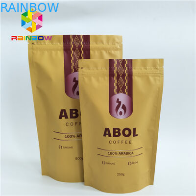 कस्टम खाद्य ग्रेड हीट सील एल्यूमीनियम पन्नी थैली पैकेजिंग Ziplock स्थायी