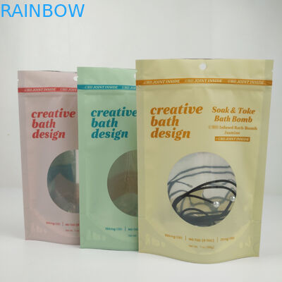 स्पष्ट खिड़की मैट Mylar एल्यूमीनियम पन्नी ज़िप ताला पाउच स्थायी