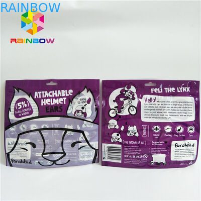 क्लियर फ्रंट विंडो के साथ थ्री साइड सील्ड स्मॉल कस्टम प्रिंटिंग पैकेजिंग