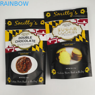 नट्स फूड के लिए इको फ्रेंडली मैट एल्युमिनियम फॉयल जिपलॉक बैग्स स्टैंड