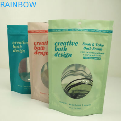 गंध प्रूफ जिपलॉक एल्युमिनियम फॉयल माइलर रेसेलेबल स्टैंड अप पाउच विद विंडो