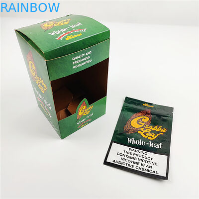 कस्टम मुद्रित एल्यूमीनियम पन्नी प्राकृतिक Grabba पत्ता टोपी टोपी सिगार पैकेजिंग बॉक्स के लिए प्रदर्शन पैकेजिंग बक्से
