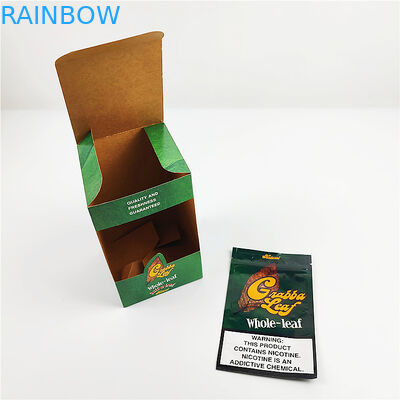 कस्टम मुद्रित एल्यूमीनियम पन्नी प्राकृतिक Grabba पत्ता टोपी टोपी सिगार पैकेजिंग बॉक्स के लिए प्रदर्शन पैकेजिंग बक्से