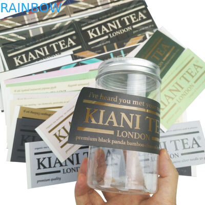 अद्वितीय अनुकूलित चिपकने वाला पनरोक स्टीकर खाद्य उत्पाद पानी की बोतल कस्टम लोगो मुद्रित लेबल स्टीकर