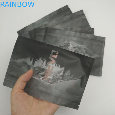 स्पष्ट फ्रंट बैक विंडो हीट सील सील प्रूफ रिसेबलेबल जिप लॉक पैकेजिंग मायलर फूड स्टोरेज थ्री साइड सील डॉयपैक्स