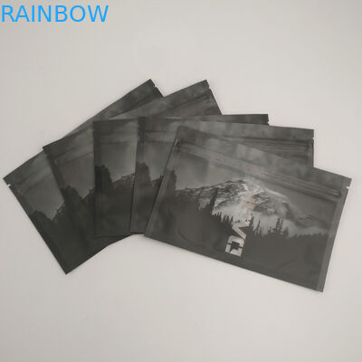 स्पष्ट फ्रंट बैक विंडो हीट सील सील प्रूफ रिसेबलेबल जिप लॉक पैकेजिंग मायलर फूड स्टोरेज थ्री साइड सील डॉयपैक्स