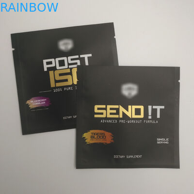 सोना मुद्रित कॉस्मेटिक सील बैग छोटे आकार के टुकड़े एल्यूमीनियम पन्नी प्लास्टिक नाश्ता गर्मी सील तीन साइड सील बैग