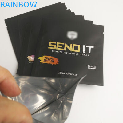 सोना मुद्रित कॉस्मेटिक सील बैग छोटे आकार के टुकड़े एल्यूमीनियम पन्नी प्लास्टिक नाश्ता गर्मी सील तीन साइड सील बैग